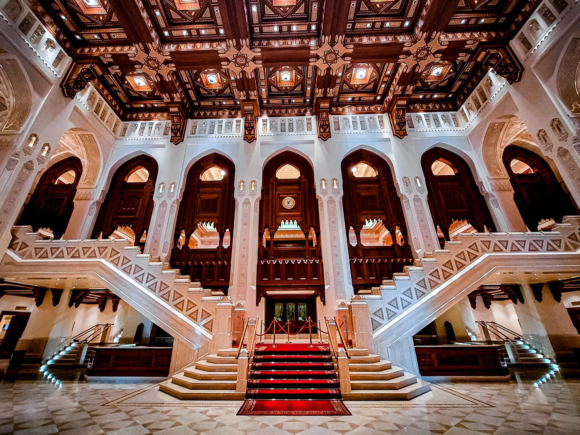 The foyer of the Royal Opera House in Muscat